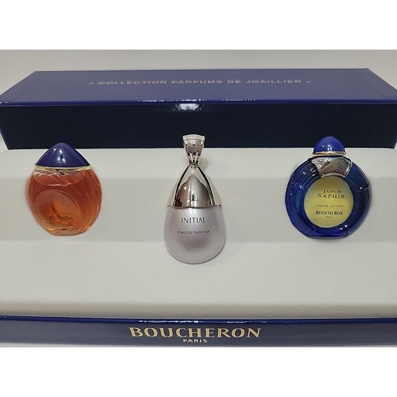 Vintage Boucheron Paris Jeweler Perfume Collection 3 pc. Miniatures NIB RARE - Picture 2 of 9